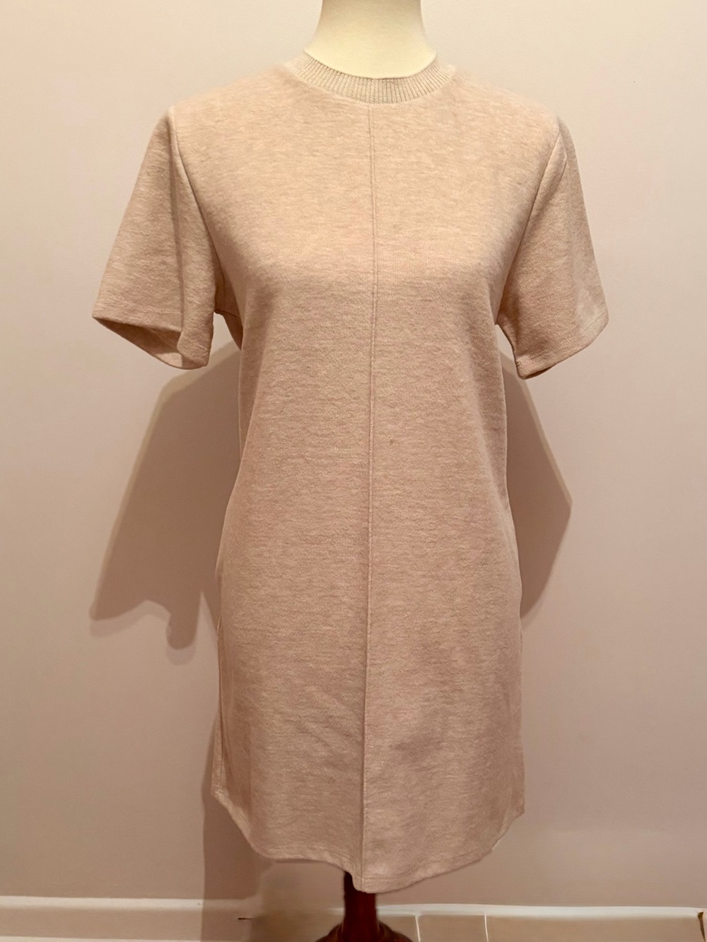 Steve Madden NWT Sweater Dress Oatmeal Knit Pocket Dress Size M